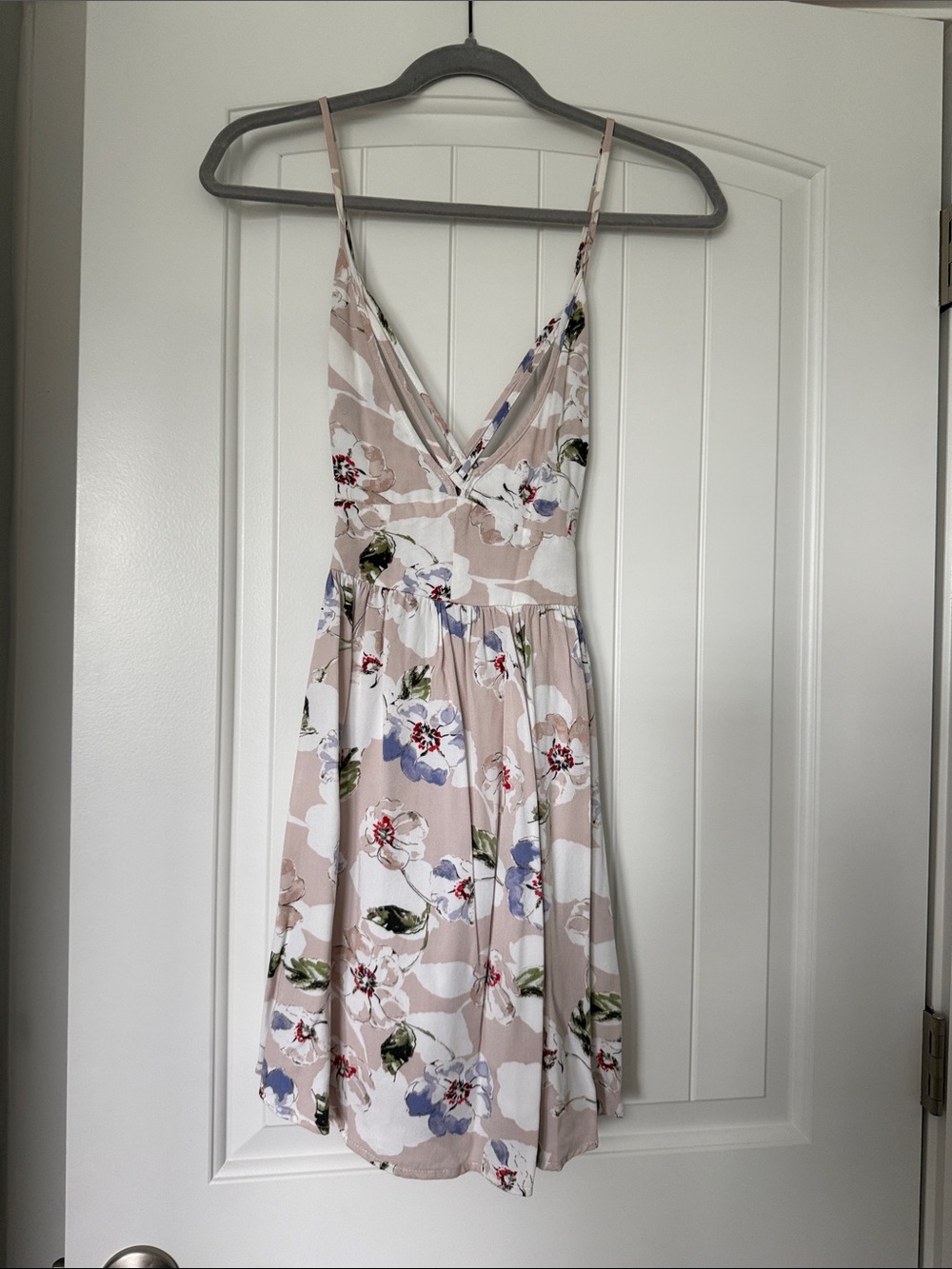 O'Neill Blush Floral V-Neck Spaghetti Strap Mini Dress
